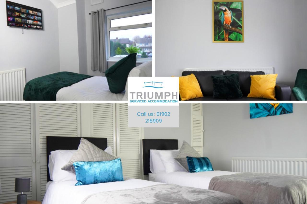 Portobello House - Four Bedroom House Perfect For Contractors - Sleeps 6 - Free Parking Wolverhampton Exteriör bild